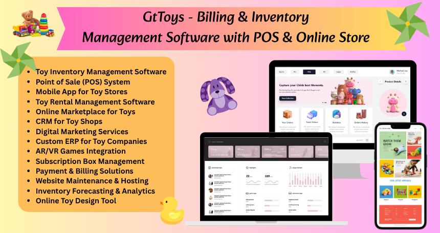Gttoys - Billing & Inventory Management with POS and Online Shop